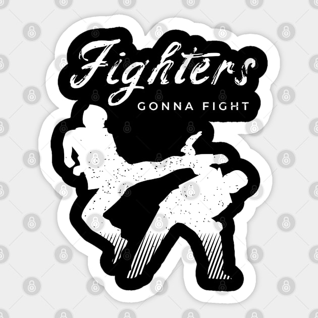 Fighter Design for a Martial Arts Lover Sticker by AlleyField